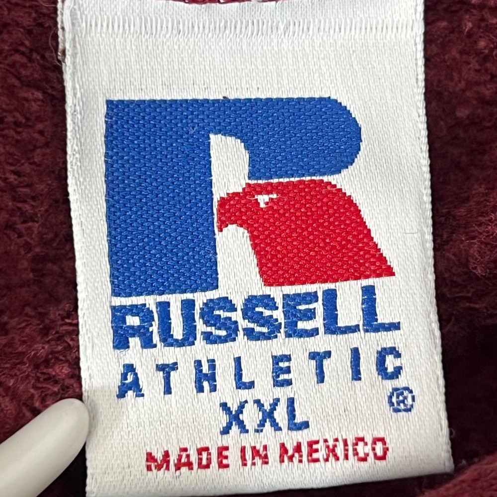 Vintage Russell Athletic Texas A&M Aggies Hoodie Maroon Mens XXL Pullover - Picture 2 of 9